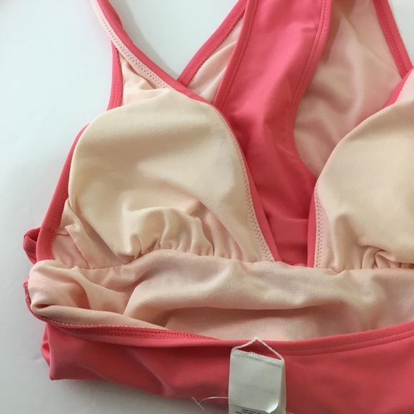 Cupshe Pink One Piece Plunge Swimsuit Ruched NWT - Picture 6 of 6